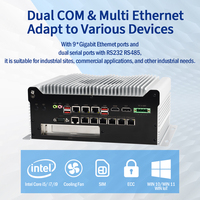 PC Industrial con 9 LAN, Soporte para PCIE X16, Gráficos 770, Computación de Borde para Visión Artificial y Control Automático