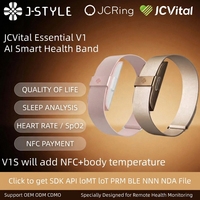 JCVital V1, Pulsera Inteligente sin Pantalla con Monitor de Ritmo Cardíaco, Resistente al Agua IP68, con SDK API, Patentada por la FCC