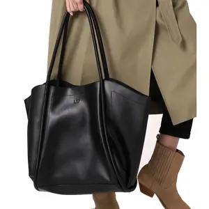 Bolsos de mano informales de gran capacidad con logotipo personalizado al por mayor, bolsos de mano de moda de piel sintética de alta calidad, bolsos de hombro de lujo para mujer