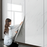 Papier peint auto-adhésif en marbre imperméable 30x60cm, carreaux muraux autocollants à peler et coller pour cuisine, salle de bain, hôtel