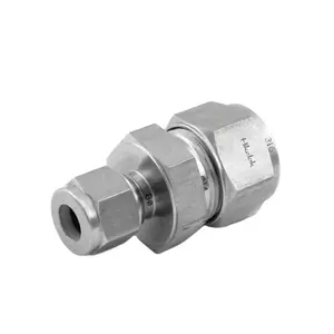 Stainless steel compression fittings Swagelok type tube fittings 1/4'' 1/16'' OD tube union connector reducing union