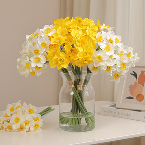 H-675 vendita calda Bouquet di nozze fiori artificiali <span class=keywords><strong>narciso</strong></span> fiori di seta alla rinfusa <span class=keywords><strong>narciso</strong></span> <span class=keywords><strong>fiore</strong></span> per matrimonio evento domestico - Product Image 1