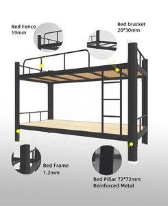 Steel Double Layer <b>Bunk</b> <b>Bed</b> Steel Used <b>Bunk</b> <b>Bed</b> Twin-over-full Metal <b>Bunk</b> <b>Bed</b> - Product Image 3