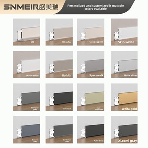 Plinthe moderne ultra-mince à boucle en <span class=keywords><strong>PVC</strong></span> Double couche en alliage d'aluminium auto-installé à l'hôpital à la mode pour les hôtels en gros - Product Image 3