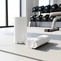 Tube de déodorant vide rechargeable de 75 g, rond et ovale, avec mécanisme rotatif, pour emballage cosmétique
