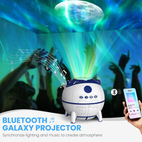 Projecteur de Galaxie pour Plafond, Lampe avec 8 Sons Apaisants, Projecteur d'Aurore et de Lumière Étoilée, Lumière d'Ambiance Nocturne, Projecteur de Galaxie en Forme de Capsule Spatiale