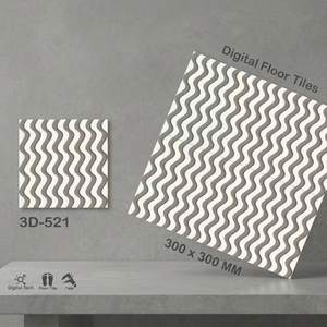 Carreaux de sol en céramique asiatique de haute qualité 5 mm 300x300 mm finition mate numérique 3D émaillée antidérapante pour usage extérieur salle de bain couloir - Product Image 6