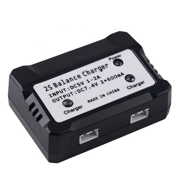 8.4V Battery Charging Case for 7.4V 2S Lithium Battery with 2 Ports USB Balance Charger for Liion Nimh Lipo Life Cells