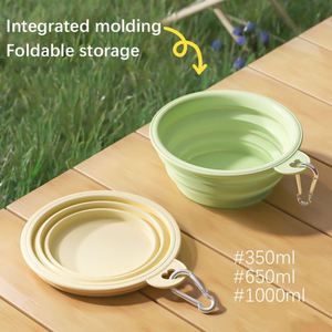 Bol à eau portable pliable en silicone coloré sans BPA pour chat et chien, idéal pour l'extérieur et les voyages - Product Image 4