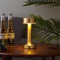 Lampe de table rechargeable, petite, pour restaurant, dîner, lampe portable en métal à intensité variable, tactile, pour salle à manger, patio, bar