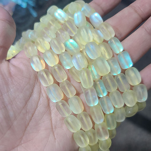 Mm1001 Trắng Matte hào nhoáng nhân tạo tổng hợp rõ ràng Moonstone sáng bóng Matte đá hình chữ nhật cột hạt - Product Image 2