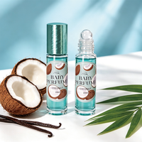 Huile de parfum EDP unisexe en roll-on 10 ml, parfum d'ambiance Lait, Amandes, Noix de Coco, Vanille, Bois de Santal, Musc, Marque Privée