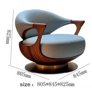 Silla de Salón Moderna <span class=keywords><strong>y</strong></span> Lujosa con Giro de 360 Grados °   <span class=keywords><strong>Sillón</strong></span> <span class=keywords><strong>Giratorio</strong></span> para Sala de Estar, <span class=keywords><strong>Sillón</strong></span> de Descanso para Hotel o Villa - Product Image 6