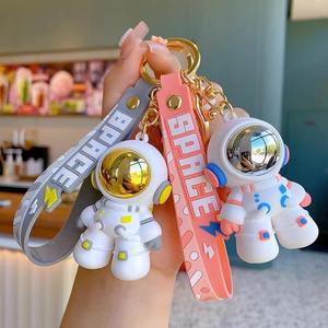 Wholesale 3D PVC Kawaii Character Car Keyring Key Chain Accessories Cartoon Cute Car Astronaut <b>Keychain</b> - Product Image 4