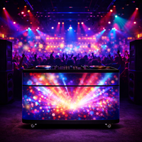 P2.5 Pantalla Flexible Personalizada P2.5, Cajón para Cabina de DJ, Reproductor LED de Doble Capa, Estación para Eventos, Mesa con Ruedas, LED D