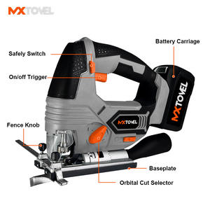 <span class=keywords><strong>Sierra</strong></span> de Calar Inalámbrica Industrial de 20V con Batería de Litio, Base de <span class=keywords><strong>Aluminio</strong></span>, Luz LED, Herramienta Eléctrica Portátil para Cortar Madera/Metal - Product Image 6