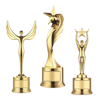 Trophée d'étoile d'or 3D personnalisé Prix en métal Gravure au laser Trophées sportifs découpés