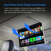 Écran tactile capacitif LCD HD 17,3 pouces pour divertissement sur siège arrière de voiture avec WiFi intégré, USB, Android Auto et télécommande