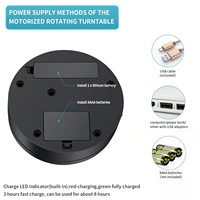 KAMPHO 5.4 ''360 Degrés Motorisé Rotation Présentoir Table Tournante, 3 Vitesses Tourne-Disque Électrique pour Photographie avec Câble USB