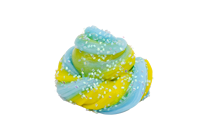 Kit Slime Campuran 2 Warna dengan Manik-manik Tabung, Mainan Slime Lembut Siap Pakai untuk Anak-anak, Hadiah DIY Pereda Stres