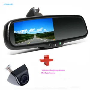 View Function und ABS Material Rearview Mirror 4.3 Inch Car Rearview Monitor With Car Backup Camera 021