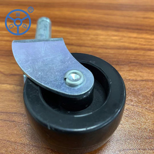 WBD-ruedas giratorias pequeñas de <span class=keywords><strong>2</strong></span> pulgadas para muebles, estante de almacenamiento de PP, de plástico duro, con eje de rosca, color negro - Product Image 5