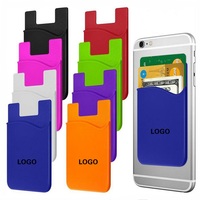 Dameron proms — portefeuille pour téléphone portable, porte-cartes adhésif, en Silicone, pour téléphone portable, poche pour téléphone