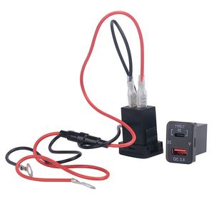 Кабель с разъемом типа C <span class=keywords><strong>USB</strong></span> порт зарядное устройство гнездо расширения 12V 24V DC 2.1A QC 3,0 Автомобильное зарядное устройство <span class=keywords><strong>USB</strong></span> розетка с Доставка производится в течение 5-30V Вольтметр Контактный Терминалы - Product Image 4