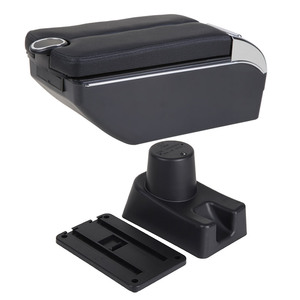 กล่องเก็บของที่วางแขน VTEAR ABS พร้อมช่อง USB และที่วางแก้ว สำหรับรถยนต์มิตซูบิชิ แอททราจ ปี 2015-2018 ช่องเก็บของภายในด้านหน้า - Product Image 1