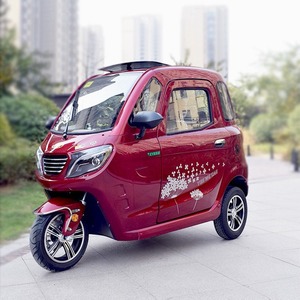 Electric Tricycle <b>2</b> Door 3 Seat Closed Adult 60V 1000W <b>Passenger</b> Use - Product Image 1