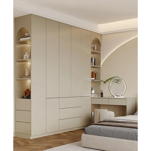 Zeitgenössische elegante <span class=keywords><strong>Almirah</strong></span> Designs moderne Sperrholz Kleider schrank für Schlafzimmer Hotel Wohnzimmer Villa