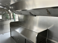 Nouveau Camion de Restauration Mobile Commercial en Acier Inoxydable pour Bar, Fêtes, Café, Glaces et Petites Gourmandises, avec Cuisine Complète