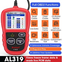 Outil de diagnostic moteur OBD2 AL319 avec écran LCD noir, 5-12V, garantie de 2 ans, prise en charge de la langue anglaise