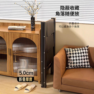 <b>Folding</b> <b>Ladder</b> 3 <b>Steps</b> Thickened Carbon Steel Indoor Outdoor Use With Anti Slip Foot Pads And Wide Treads - Product Image 2