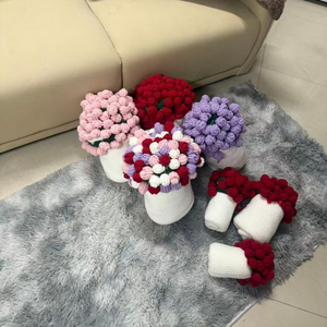 Kit de tricot pour couverture fleurie au crochet avec tutoriel, motif muguet et bouquet de roses, cadeau original - Grande Vente - Product Image 2