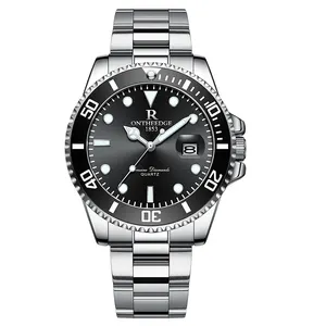 R ONTHEEDGE Wholesale Quartz Watches Waterproof Green Water Ghost Watch Fashion Stainless Steel Watch for Men