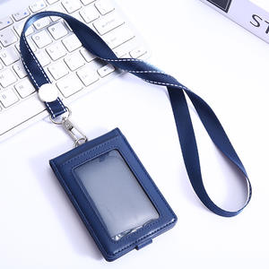 מותאם אישית בעל שם תג עור יוקרתי 5 חריצים נסיעות בעל כרטיס id עבודה עם lanyard - Product Image 1
