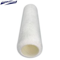 Rouleau à peinture industriel de qualité OEM personnalisé, 10 pouces (250 mm), blanc, en fausse laine, avec manche de 38 mm, à dégagement rapide, poils de 8 mm, 3