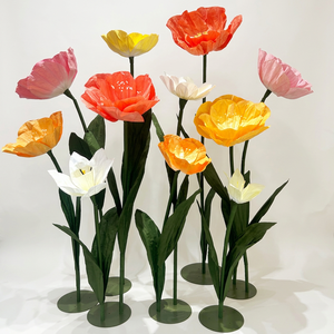 SMOOTH Custom Design Handmade Art Window <b>Display</b> Giant Paper <b>Flower</b> Set For Events Party Decoration - Product Image 1
