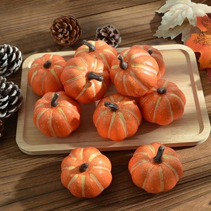 Nouvelles citrouilles artificielles en mousse blanches rustiques pour la récolte, Halloween, Noël, la remise des diplômes, la décoration intérieure et la sculpture de Pâques, disponibles en différentes tailles - Product Image 2