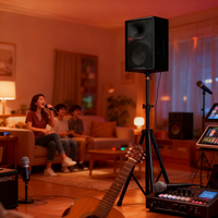 Support de Moniteur de Studio, Trépied Audio pour Haut-parleur, Support Métallique pour Barre de Son Surround, Support TV, Support Moniteur, Charge 50kg