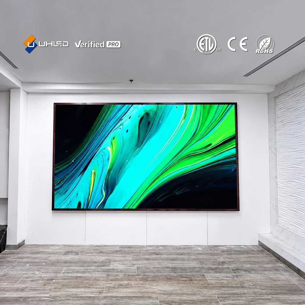 UHLED 16:9 Indoor P0.7 P0.9 P1.25 3840/7680Hz <strong>Microled</strong> Indoor <strong>Led</strong> <strong>Video</strong> <strong>Wall</strong> Panel HD 4K 8K <strong>Wall</strong> Mount Cob <strong>Led</strong> Display Screen
