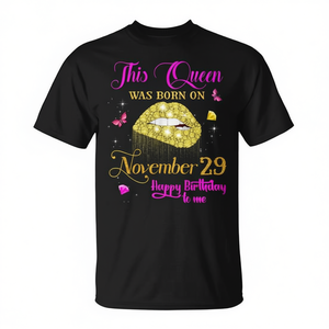 Esta reina nació el 29 de noviembre, camiseta de cumpleaños para mujeres y hombres - Product Image 2