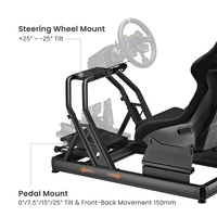 Cockpit Simulateur de Course LRS08-BS02 en Aluminium pour Jeux de Simulation Auto PS4 PS5 Xbox PC G25 G27 G29 G920 et Siège de Sim Racing GTR