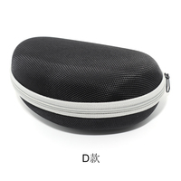 Étui à lunettes tendance en EVA semi-rigide avec fermeture éclair, étui portable pour lunettes de soleil, logo protecteur, boîte de style classique, noir, accessoires pour lunettes