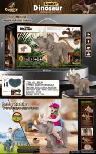 سكوتر كهربائي للأطفال على شكل ديناصور يتحمل وزن 80 كجم، سيارة ألعاب للأطفال الصغار مع أضواء وموسيقى، سيارة ديناصور متحركة تعمل بالبطارية - Product Image 2