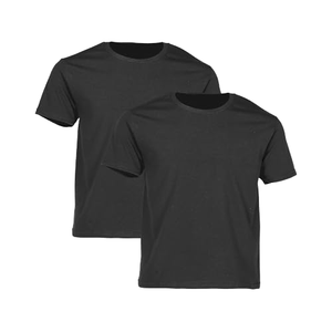 <b>Black</b> Men's T-<b>Shirt</b> Short Sleeve Crew Neck Knitted Jersey <b>Tee</b> Breathable Casual Wear - Product Image 1