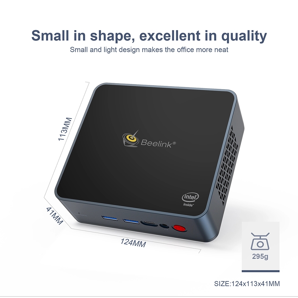 Beelink GK55 Mini PC with Intel J4125, 8GB RAM, SSD Storage