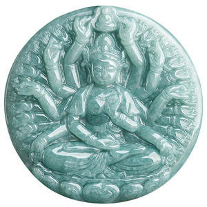 ธรรมชาติ Jadeite น้ําสีฟ้าพัน<span class=keywords><strong>ม</strong></span>ือจี้หยกจี้ผู้ชายและผู้หญิงเครื่องประดับหยกขายส่ง GY63 - Product Image 2