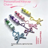 Breloque de clavier mécanique anti-stress en plastique multicolore style coréen, motif macaron, à pression, pour le bout des doigts, avec fonction de décompression